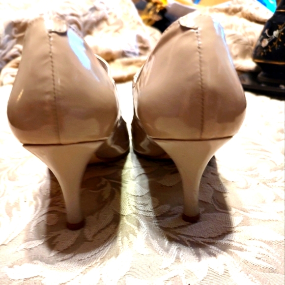 🤎Elegant Vintage Mink Blush Genuine Patent Leather Mary Jane Kitten Heels - 7.5 - Picture 9 of 15